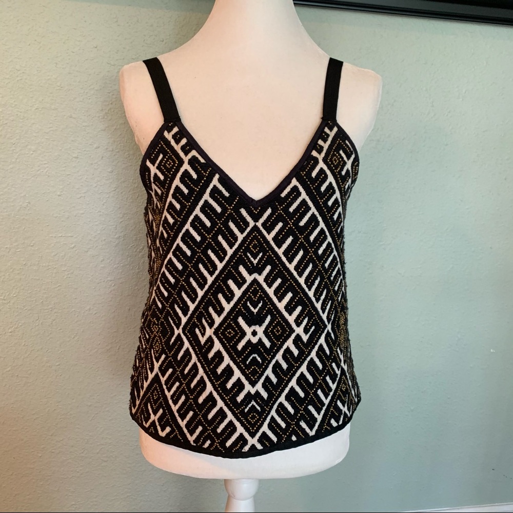 Chloe Oliver heavy embroidered sleeveless top